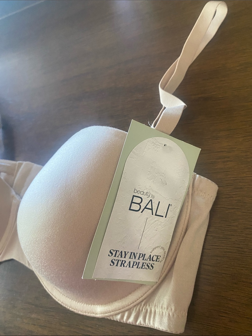 Bali Strapless Bra in Soft Blush Size 36C Full Coverage Foam Cup